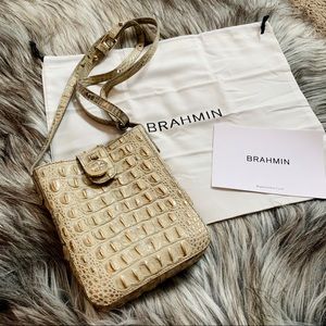Authentic Brahmin Leather Designer Crossbody Purse
